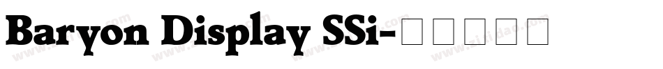 Baryon Display SSi字体转换